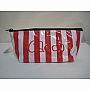 Medium Oil Cloth Bag - Caddo - Red Stripes
