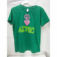 Applique Shirt - Peace/Love - Aztec