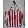 Oil Cloth Tote - Caddo - Red Stripes