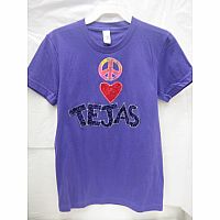 Applique Shirt - Peace/Love - Tejas