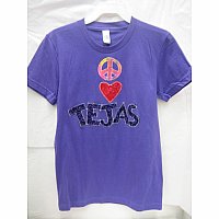 Applique Shirt - Peace/Love - Tejas