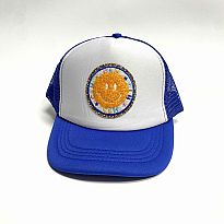 Azarhia Trucker Hat Smiley Longhorn Blue