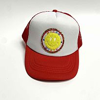 Azarhia Trucker Hat Smiley Ozark Red